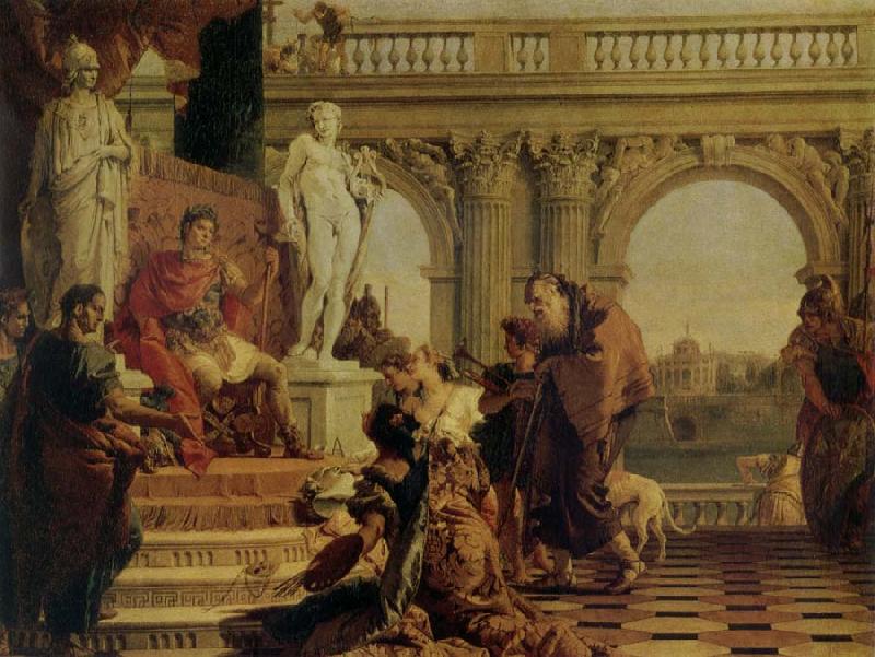 Giovanni Battista Tiepolo Maeccenas Presenting the Liberal Arts to Augustus oil painting picture
